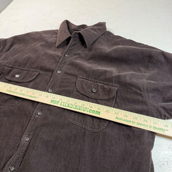 Mountain Club Men's XXL T Corduroy Lined Shirt Jacket Brown Cotton Padded - Picture 4 of 7
